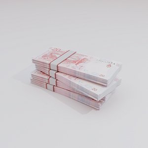 3D model 20 Argentine Peso Currency
