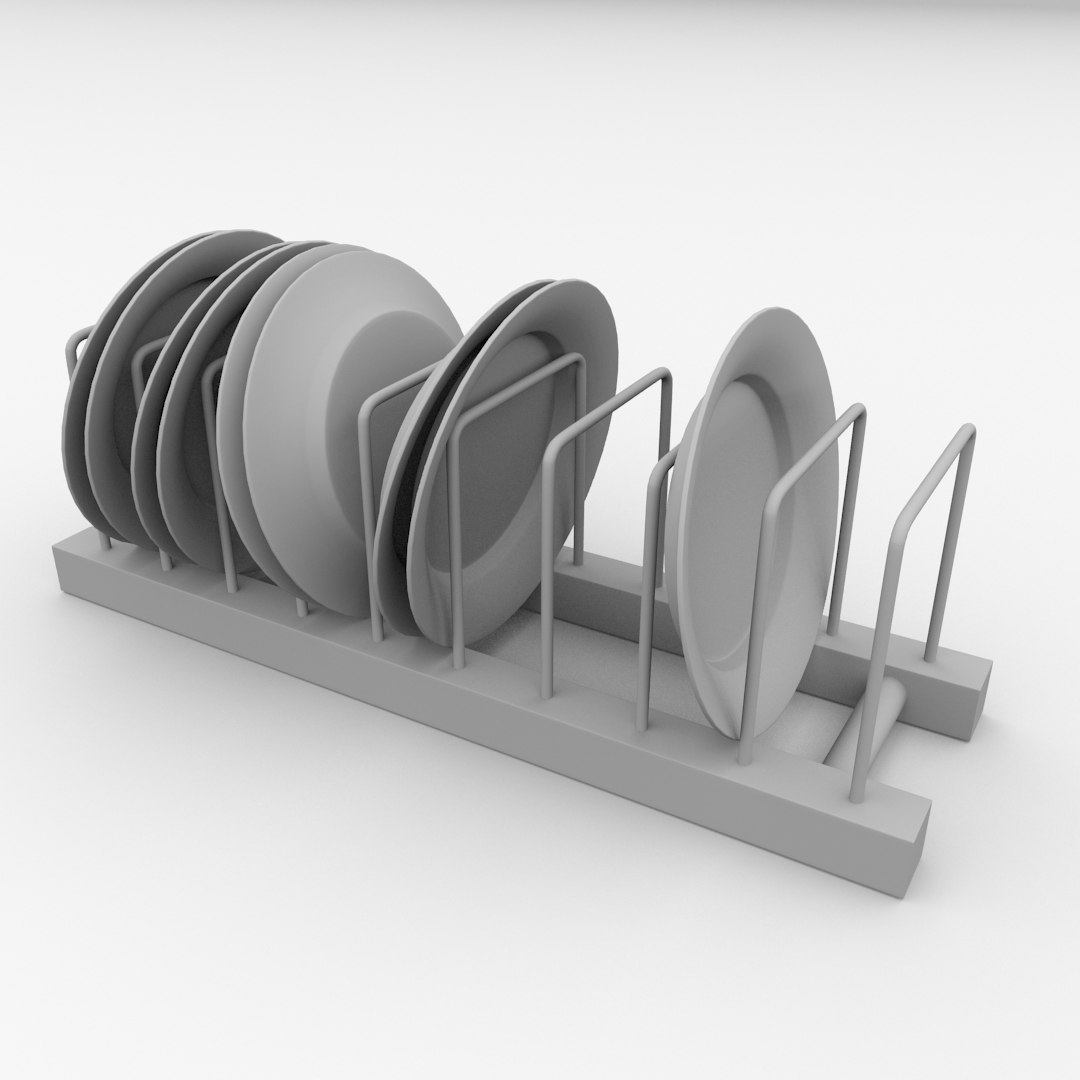 Plate Rack V2 3d Model