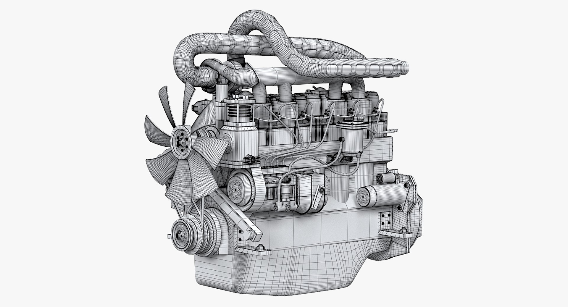 3D Diesel Engine - TurboSquid 1262745
