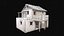 Low Poly Village White Clay House Collection