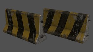 Concrete Barrier 3D model