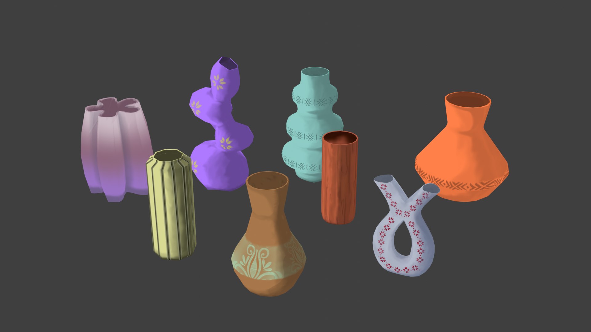 3D Stylized Vase Pack - TurboSquid 2417305