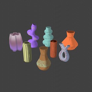 3D Stylized vase pack