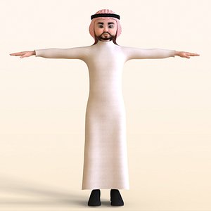 3D Toon Middleeast Man