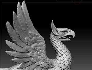 Griffon Mythological Creature Obj and ZBrush formats