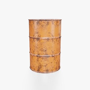 Steel Barrel - Orange - Rusted