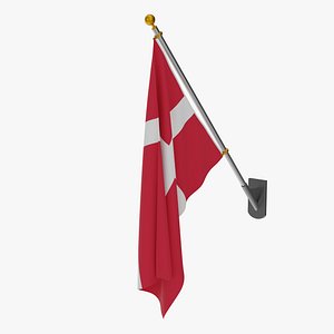Wall Flag Denmark 3D