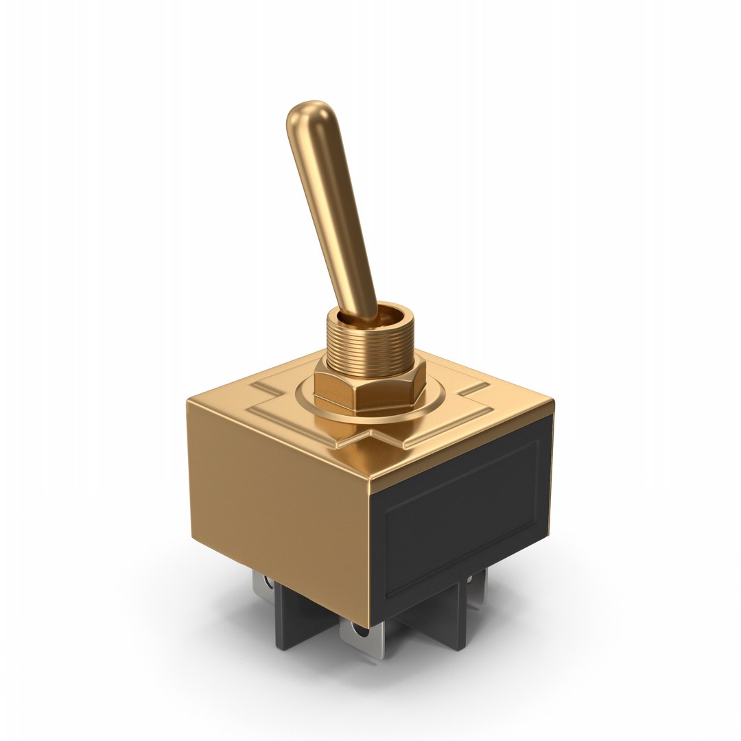 3D Gold Automotive Switch Model - TurboSquid 2162586