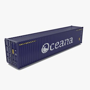 3D New 45 foot shipping container
