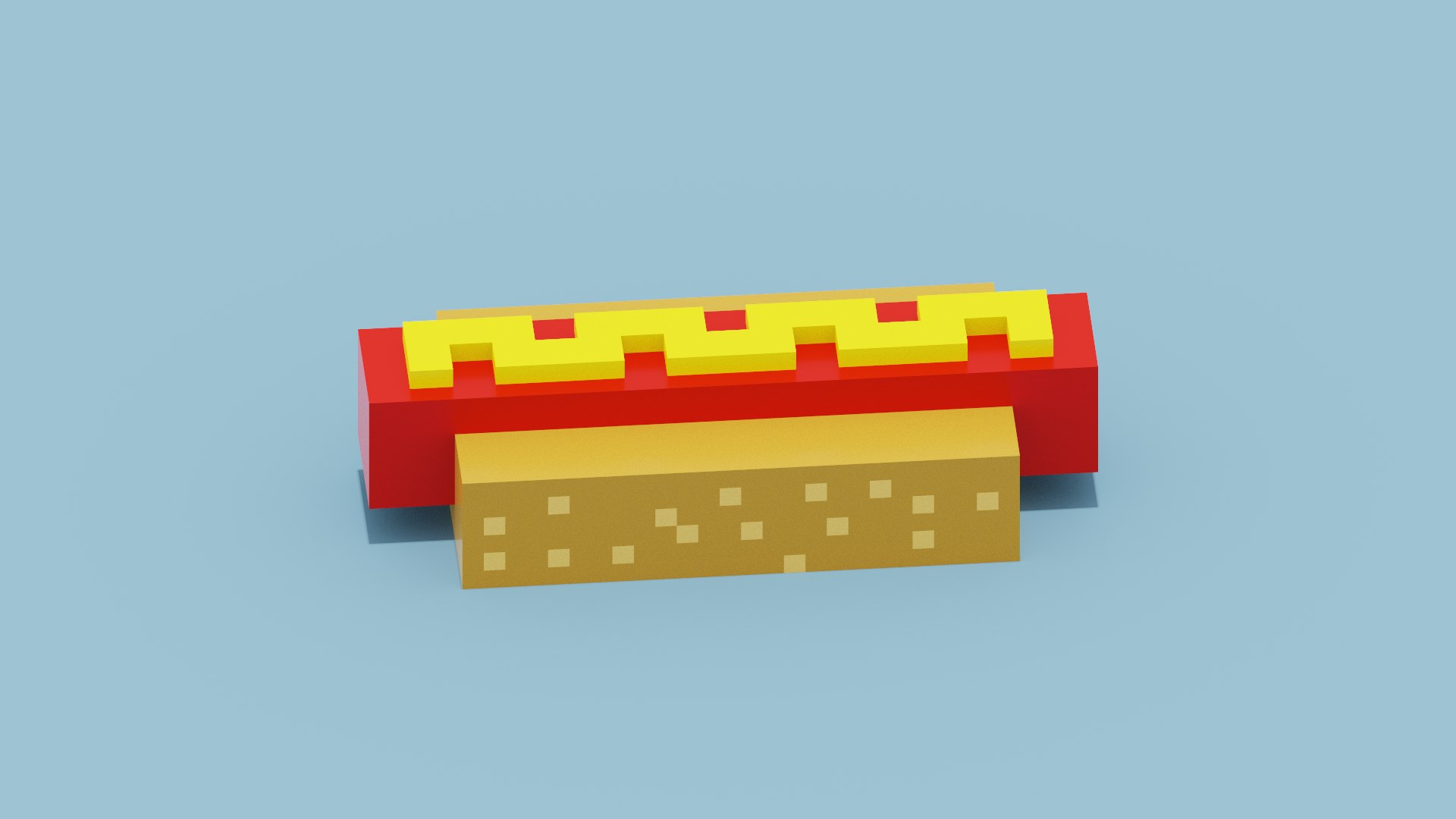 3D Model Voxel Hotdog - TurboSquid 1916092