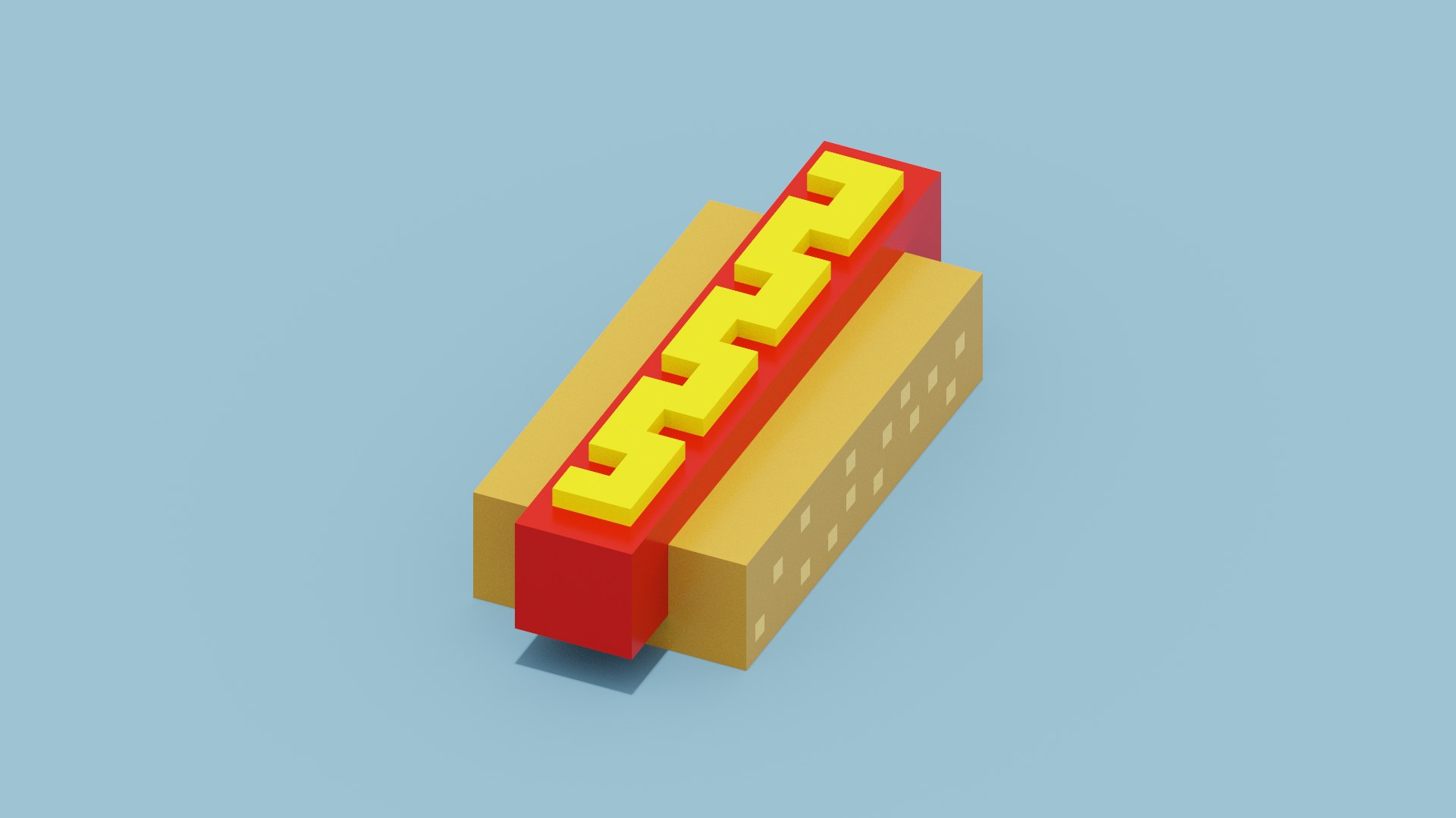 3D Model Voxel Hotdog - TurboSquid 1916092