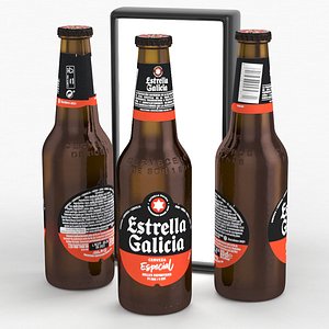 3D Beer Bottle Estrella Galicia 330ml 2022 model