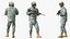 Soldat en tenue tactique grise truquée