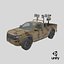 3D Anti Drone Pickup Truck Desert Camo