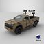 3D Anti Drone Pickup Truck Desert Camo