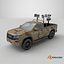 3D Anti Drone Pickup Truck Desert Camo