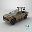 3D Anti Drone Pickup Truck Desert Camo