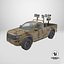 3D Anti Drone Pickup Truck Desert Camo