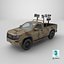 3D Anti Drone Pickup Truck Desert Camo
