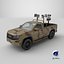 3D Anti Drone Pickup Truck Desert Camo