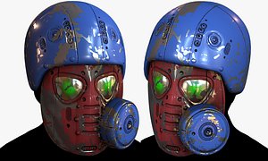 3D model Gas mask respirator scifi mode