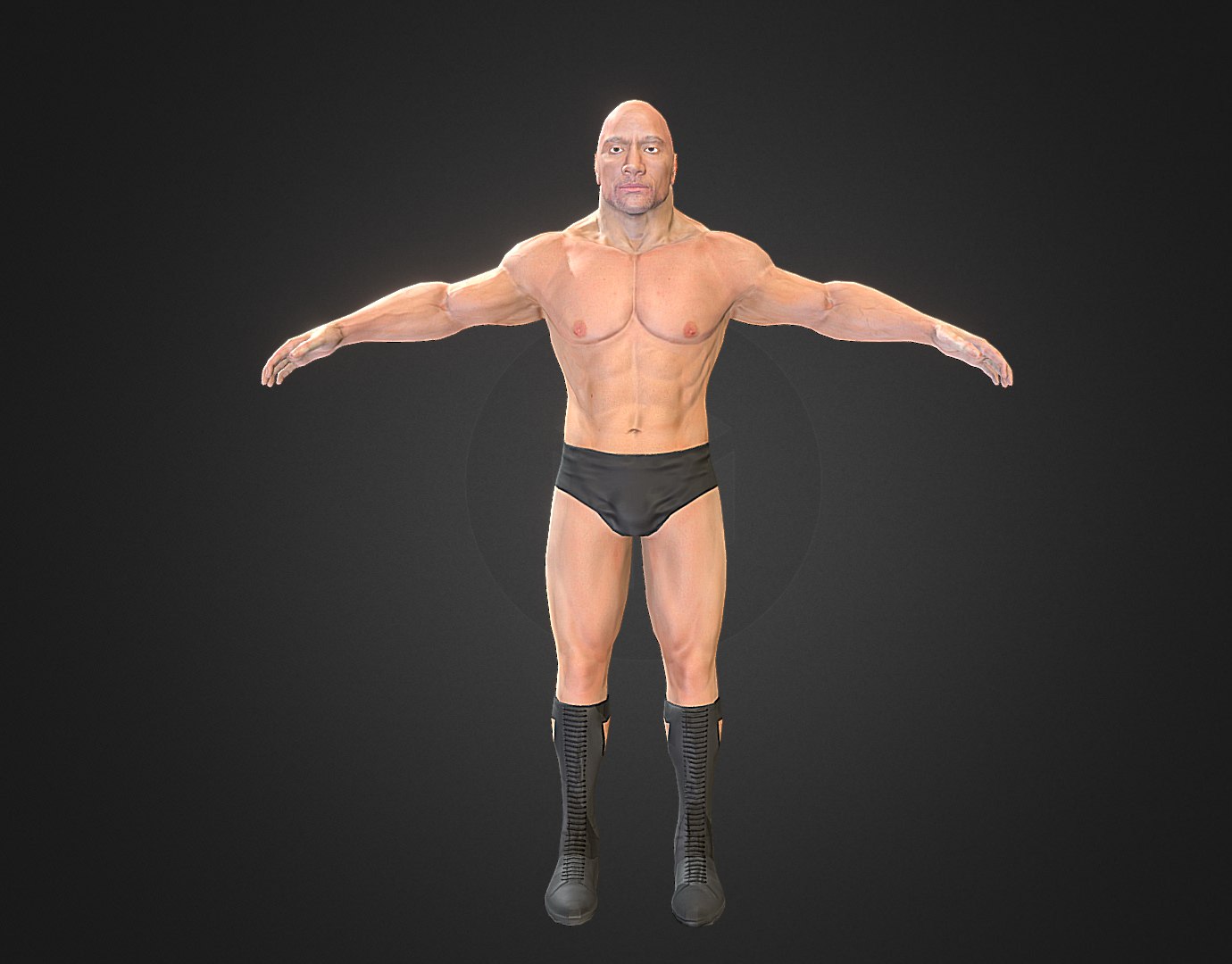 Dwayne the ROCK Johnson - 3D model by TheSkyGamez (@TheSkyGamez) [7ab68cc]