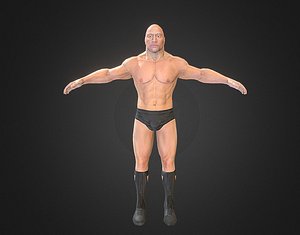 rock dwayne johnson 3D model