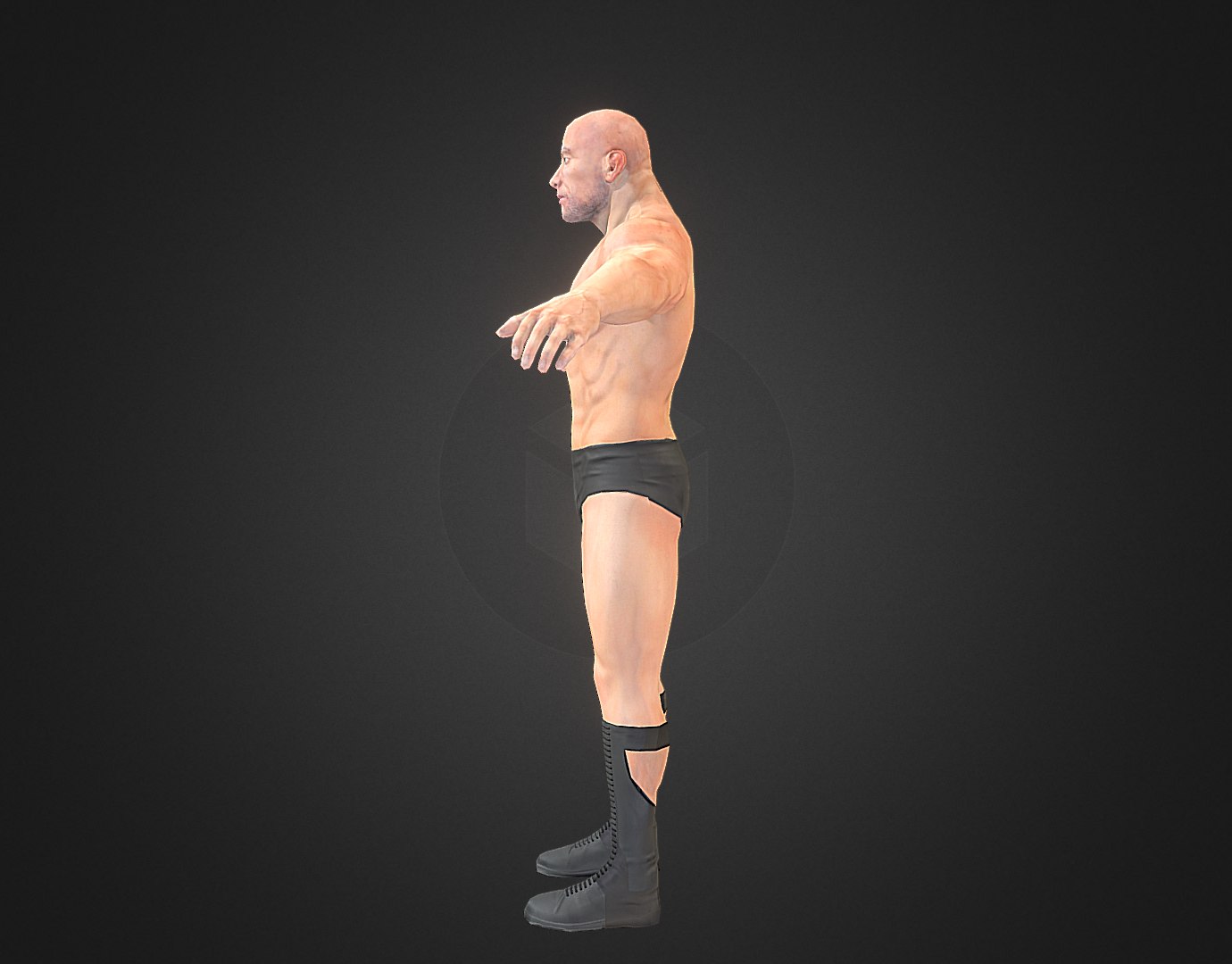 Dwayne Johnson The Rock 3D Realstic model with 4k texture size 3D model  animated rigged