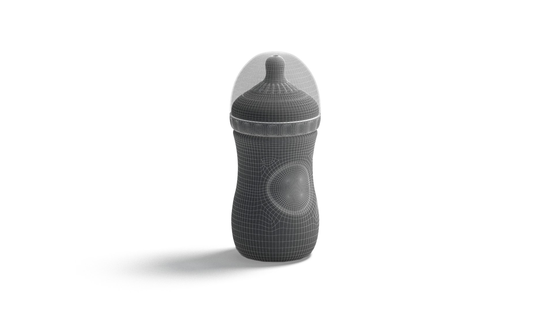 White Plastic Baby Bottle - children milk feeding container 3D model https://p.turbosquid.com/ts-thumb/Vv/fpWUJq/5L/wireframe02/jpg/1740485205/1920x1080/fit_q87/f6a08c8b14de90ce5bfb5ca9e2114ce7c07bdbcc/wireframe02.jpg