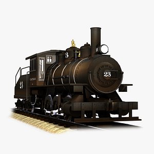 3d model omaha 0-6-0 locomotive tender