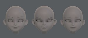 3D children head v01