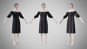 3D model Dress 16 Abstract Sound Wave