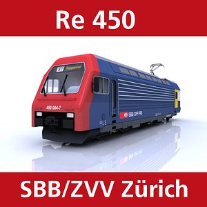 3d re450 train switzerland model