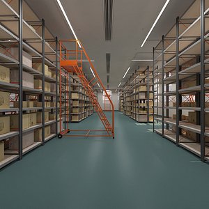 warehouse interior 3D model