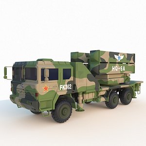HQ-6A Anti-Aircraft Missile 3D model