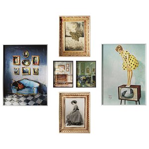 Vintage Painting Set 3D model 3D