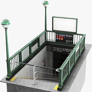 Detailed Subway Entrance
