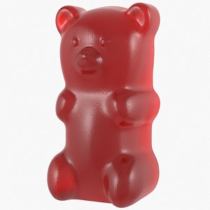 3D model Red Gummy Bear 2