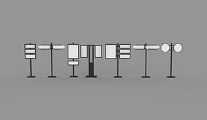 3D outdoor street billboard 3D model