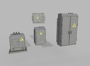 3D model Electric Boxes Collection