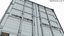 3D Cargo Container White 20 ft ISO High and Low Poly PBR LOD