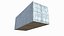 3D Cargo Container White 20 ft ISO High and Low Poly PBR LOD