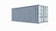 3D Cargo Container White 20 ft ISO High and Low Poly PBR LOD