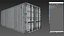 3D Cargo Container White 20 ft ISO High and Low Poly PBR LOD
