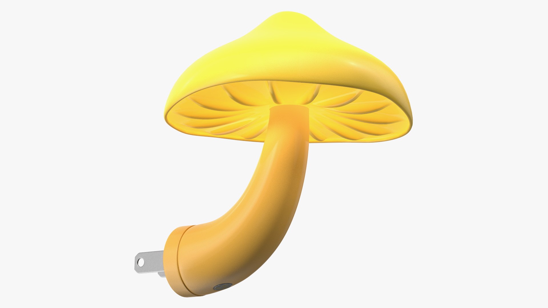 Mushroom Night LED Light Yellow 3D model preview