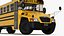 American School Bus Rigged 3D