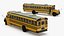 American School Bus Rigged 3D