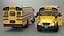 American School Bus Rigged 3D