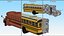 American School Bus Rigged 3D