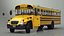 American School Bus Rigged 3D